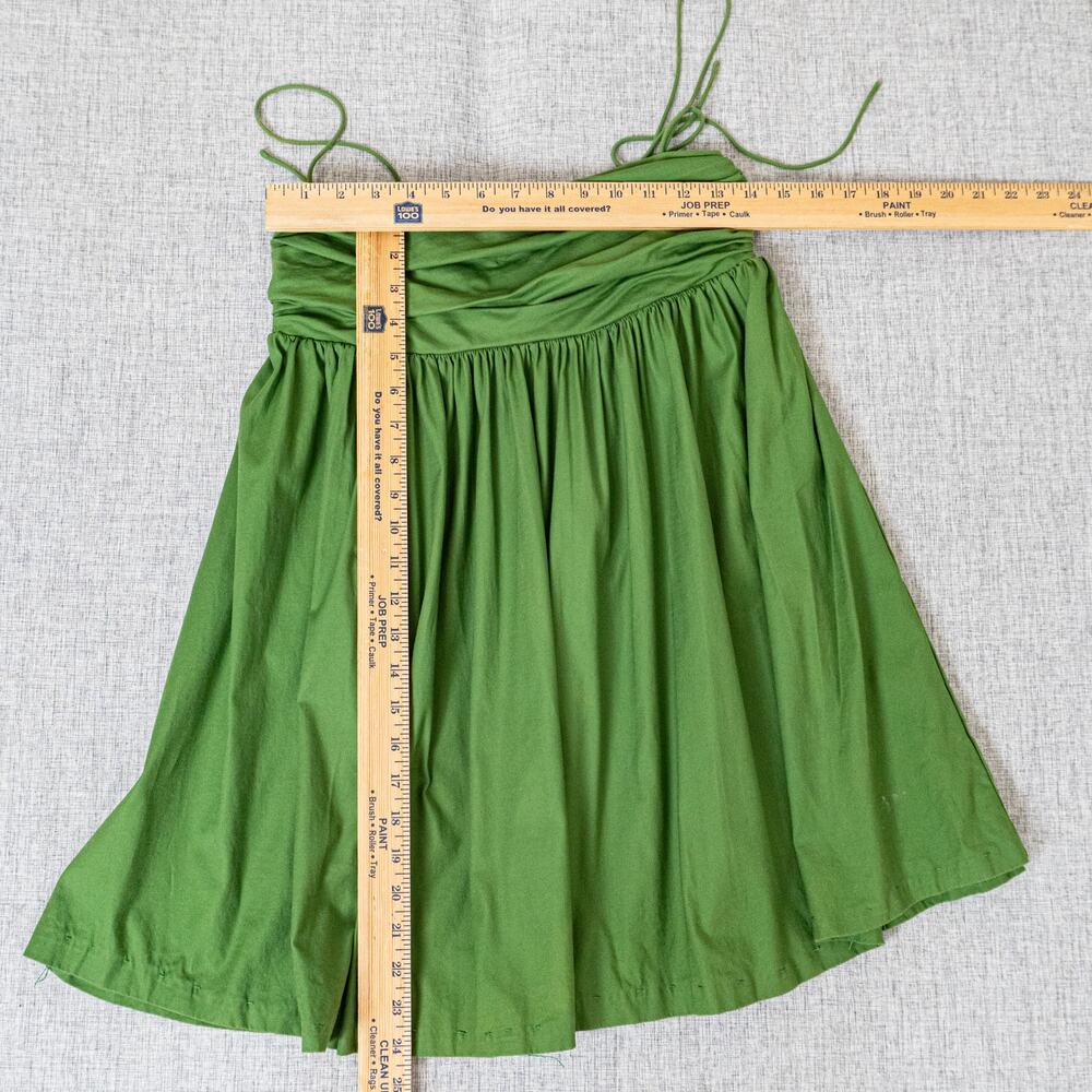 Reformation Caterina Babydoll Mini Dress in Green Organic cotton size 4 - Picture 5 of 10